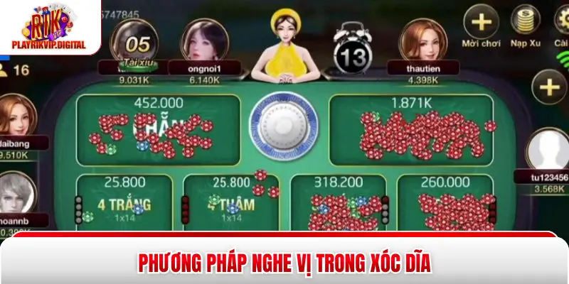 Phương pháp nghe vị trong xóc dĩa